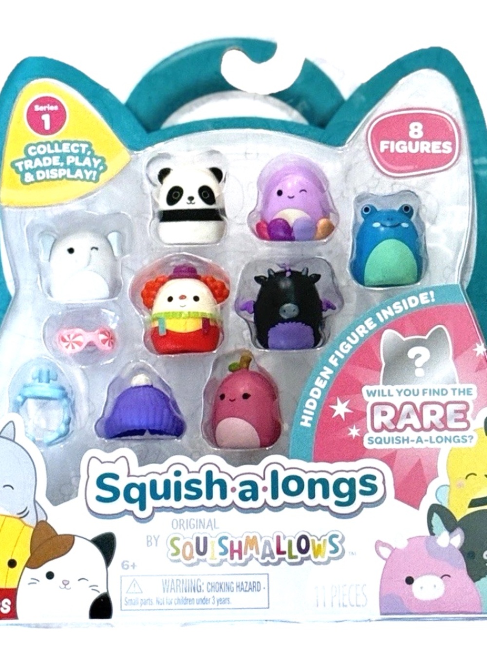 Squishmallows Squish-a-longs Series 1 Mini Figures 8 Pack New Sealed Toy